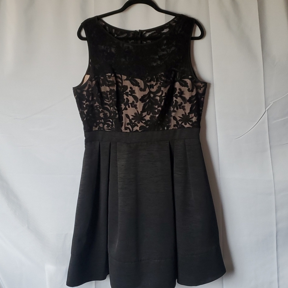 Eliza J Black Fit and Flare Dress 16
